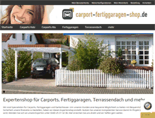 Tablet Screenshot of carport-fertiggaragen-shop.de